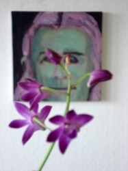 Pankpavel und Orchidee